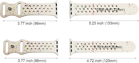 Silicone Watchband Compatible with Apple Watch Band 49mm 45mm 44mm 42mm 41mm 40mm 38mm, Breathable Sport Wristband Soft Watch Strap for iWatch Series 9, Ultra 2, Ultra 8 7 6 5 4 3 2 1 SE for Women Man in Saudi Arabia