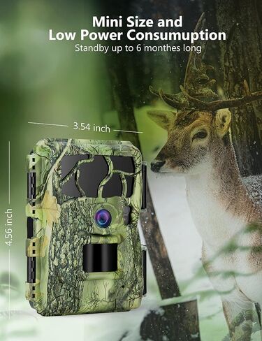 كاميرا Kinghat Trail 20MP 1080p ، كاميرات لعبة الصيد مع حركة الرؤية الليلية المنشطة ، IP66 CAM مقاوم للماء ، 2.0 '' LCD و 0.2S وقت الزناد لمراقبة الحياة البرية (بطاقة SD Micro Micro 32GB)) in Saudi Arabia