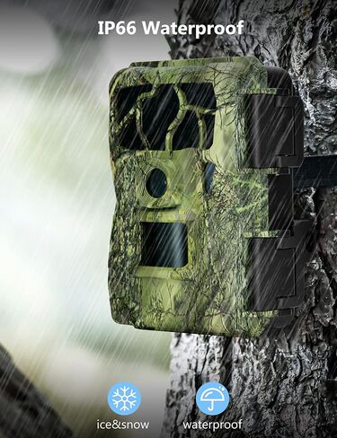 كاميرا Kinghat Trail 20MP 1080p ، كاميرات لعبة الصيد مع حركة الرؤية الليلية المنشطة ، IP66 CAM مقاوم للماء ، 2.0 '' LCD و 0.2S وقت الزناد لمراقبة الحياة البرية (بطاقة SD Micro Micro 32GB)) in Saudi Arabia