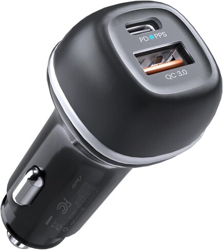 شاحن هاتف السيارة 2 في 1 [PD 36W و QC 15W] 51W USB C محول شاحن السيارات الشحن السريع ، هدية للنساء ، متوافقة مع Samsung Galaxy S24/S23/S22/S21 in Kuwait