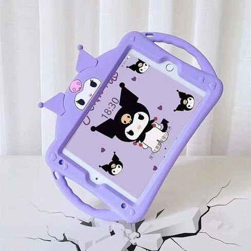 لحالات الجيل السادس/ الخامس من iPad ، iPad 9.7inch 2018/2017 Case for Kids Girls with Kickstand Strap Wallet ، Cover Soft Protction Doort for iPad Air 2nd Generation ، iPad Pro 2016 (Purple) in Kuwait