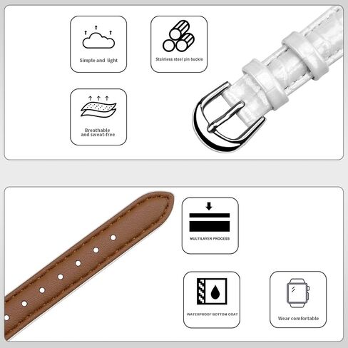 Juntan Slim Leather Watch Band Butterfly Women Compatible for Apple Watch Bands 40mm 38mm 41mm 42mm 44mm 45mm 49mm, Alligator Leather Watch Strap for iWatch Series 10 9 8 7 6 5 4 3 2 1 SE Ultra 2 in Saudi Arabia