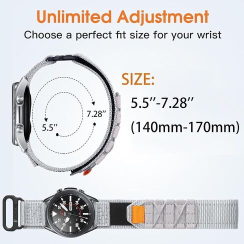 Compatible with Ticwatch Atlas Bands, 24mm Rugged Nylon Sports Strap with Woven Loop Design Compatible with Ticwatch Pro 5 Enduro/Pro 5 / Atlas Smartwatch in Saudi Arabia