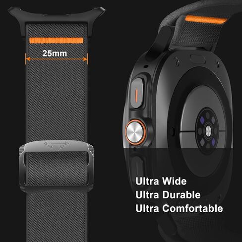 فرقة رياضية مرنة متوافقة مع Samsung Galaxy Watch Ultra 47mm (2024 إصدار) ، إكسسوارات حزامات استبدال حلقة منفردة نايلون للنساء للنساء in Kuwait