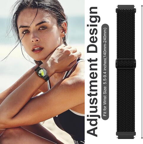 3 Pack Nylon Band Compatible with Samsung Galaxy Watch 7 FE 6 5 4 3 /Watch 5 Pro /6 4 Classic/Gear S3 S2, 16mm 18mm 20mm 22mm Strap for Galaxy Watch 47mm 46mm 45mm 44mm 40mm 43/42/41mm Men Women in Saudi Arabia