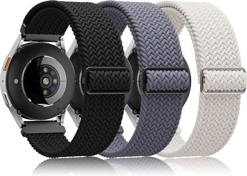 3 Pack Nylon Band Compatible with Samsung Galaxy Watch 7 FE 6 5 4 3 /Watch 5 Pro /6 4 Classic/Gear S3 S2, 16mm 18mm 20mm 22mm Strap for Galaxy Watch 47mm 46mm 45mm 44mm 40mm 43/42/41mm Men Women in Saudi Arabia