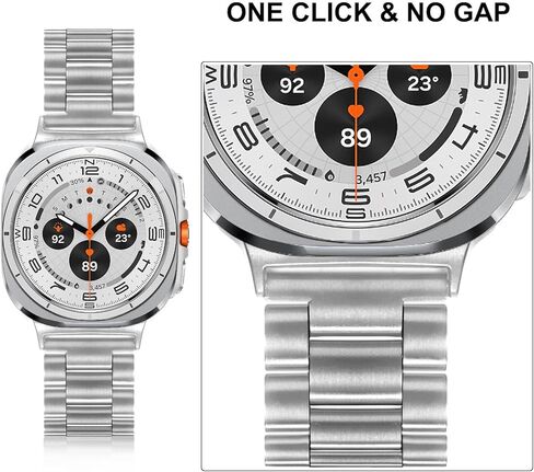 TRUMIRR واحدة نقرة واحدة لفرقة Galaxy Watch Ultra 47mm ، لا يوجد حزام بديل لاتفاقية الفولاذ المقاوم للصدأ من أجل Samsung Galaxy Watch Ultra 47mm (2024) in Kuwait