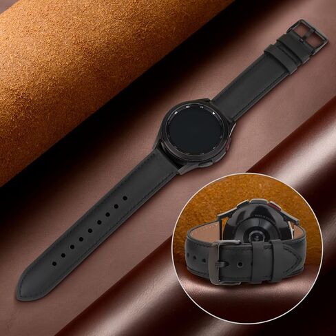 Vancle bands for Samsung Galaxy Watch 3 45mm Band, Compatible with Samsung Watch 3 Bands 45mm, Width 22mm Quick Release Leather Straps Unisex Size in Saudi Arabia