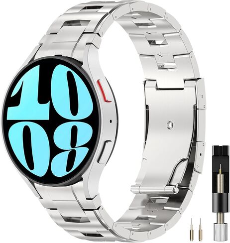 MIIMALL 20MM نطاقات التيتانيوم لـ Samsung Galaxy Watch 7 Band ، [96 ٪ Pure Titanium] العمل لا يوجد حزام معدني فاتح للضوء لمراقبة Galaxy Fe/7/6/5/4 in Kuwait