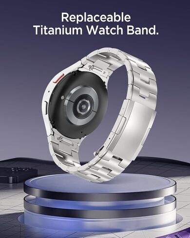 MIIMALL 20MM نطاقات التيتانيوم لـ Samsung Galaxy Watch 7 Band ، [96 ٪ Pure Titanium] العمل لا يوجد حزام معدني فاتح للضوء لمراقبة Galaxy Fe/7/6/5/4 in Kuwait