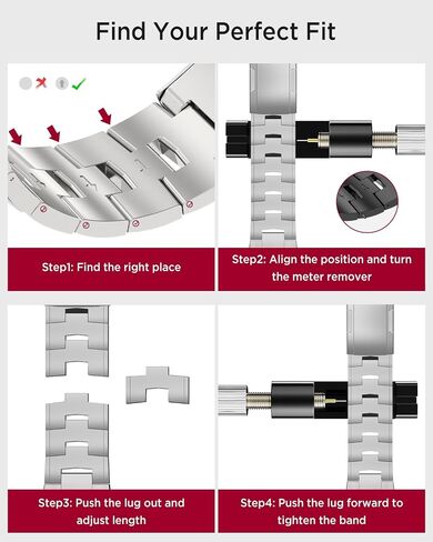 MIIMALL 20MM نطاقات التيتانيوم لـ Samsung Galaxy Watch 7 Band ، [96 ٪ Pure Titanium] العمل لا يوجد حزام معدني فاتح للضوء لمراقبة Galaxy Fe/7/6/5/4 in Kuwait