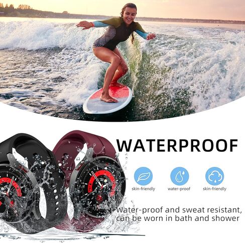 𝐊𝐢𝐭𝐰𝐚𝐲 نطاقات متوافقة مع Samsung Galaxy Watch 5 Pro 45mm/Galaxy Watch 7 6 5 40mm 44 مم ، لا يوجد حزام استبدال سيليكون الفجوة مع مشبك ملون in Kuwait