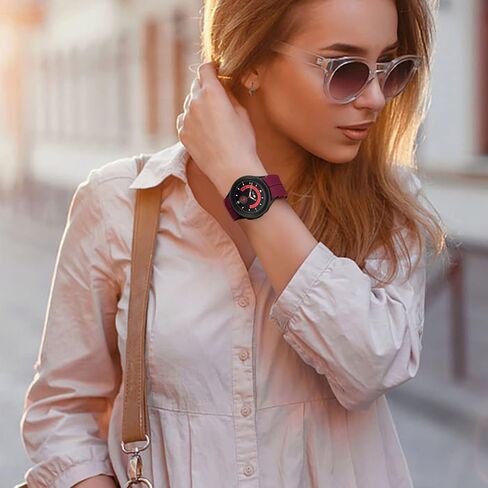 𝐊𝐢𝐭𝐰𝐚𝐲 نطاقات متوافقة مع Samsung Galaxy Watch 5 Pro 45mm/Galaxy Watch 7 6 5 40mm 44 مم ، لا يوجد حزام استبدال سيليكون الفجوة مع مشبك ملون in Kuwait