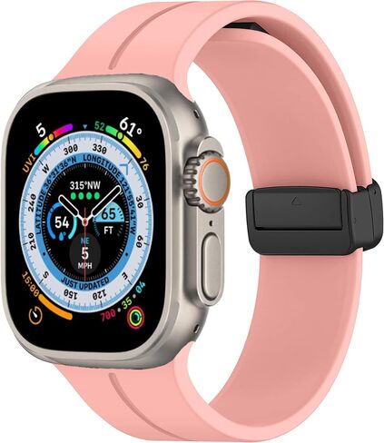 لرجال Apple Watch Band 41mm 40mm 38 مم من الرجال ، Bands Iwatch Bands Silicone Magnetic Bricelet Wristband Sport Band for Apple Watch Series 9 8 7 Series SE 2nd Gener in Kuwait