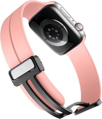 لرجال Apple Watch Band 41mm 40mm 38 مم من الرجال ، Bands Iwatch Bands Silicone Magnetic Bricelet Wristband Sport Band for Apple Watch Series 9 8 7 Series SE 2nd Gener in Kuwait