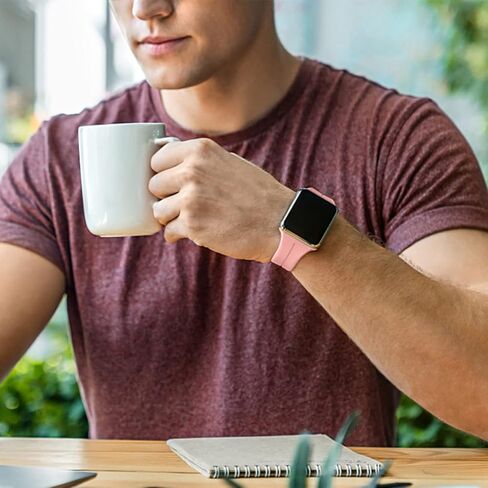 لرجال Apple Watch Band 41mm 40mm 38 مم من الرجال ، Bands Iwatch Bands Silicone Magnetic Bricelet Wristband Sport Band for Apple Watch Series 9 8 7 Series SE 2nd Gener in Kuwait