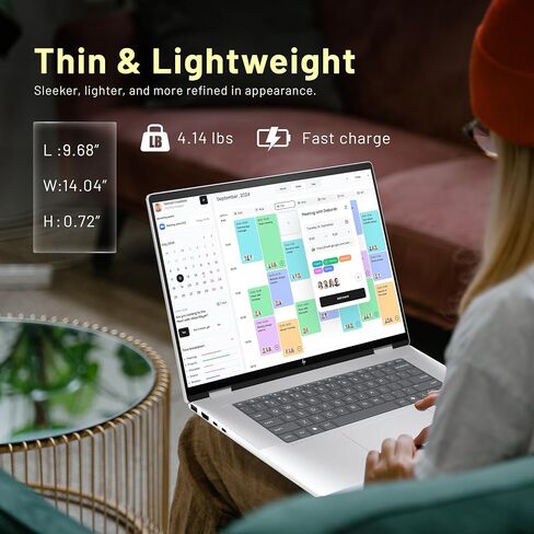 HP Envy X360 16 "كمبيوتر محمول ، 2-في 1 شاشة اللمس Wuxga ، Intel Ultra 7 155U ، 16 جيجا بايت LPDDR5 ، تخزين 2.16 تيرابايت (2TB SSD و 160GB للإرساء in Saudi Arabia