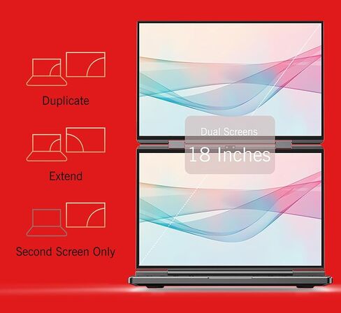 GPD Duo Dual-Oled Screen Laptop ， 13.3 "شاشة تعمل باللمس 2.8K دقة عرض AMD RYZEN AI 9 HX 370 WIN 11 64GB LPDDR5 RAM/2TB M.2 NVME 2280 SSD in Kuwait