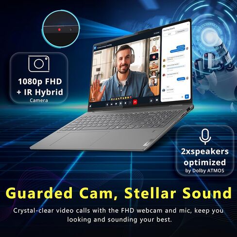 Lenovo Yoga 7 2-in-1 14 "2K شاشة اللمس المحمول ، AMD RYZEN 7 8840HS ، 16 جيجا بايت LPDDR5X ، 2.16 تخزين (2TB SSD+160 محطة الإرساء) ، مجموعة AMD Radeon 780M ، بصمات الأصابع ، Backlit KB ، Win 11 ، in Kuwait