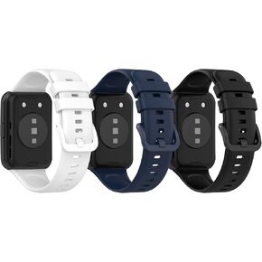 3-Pack Bands Compatible with Huawei Watch Fit 2 Smartwatch Replacement Silicone straps No Fading Sport Wristbands for Huawei Watch Fit 2(Not for the Watch Fit)