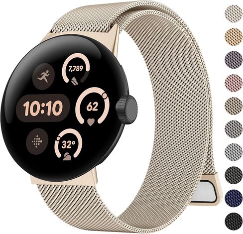 Amzpas Band for Google Pixel Watch 3 41mm Band Women Men ، حزام استبدال مغناطيسي قابل للتعديل in Kuwait