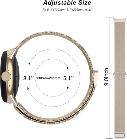 Amzpas Band for Google Pixel Watch 3 41mm Band Women Men ، حزام استبدال مغناطيسي قابل للتعديل in Kuwait