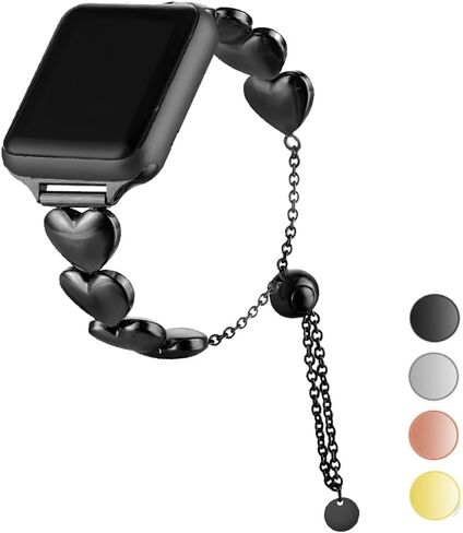 متوافق مع Apple Watch Band Woman Man 41mm 40mm 38mm 44mm 45mm 42mm Ultra 49mm ، Love of Heart Steel Steel Metal Metal Bangle Banglet Series Iwatch Series 9 8 7 6 5 4 3 2 in Kuwait