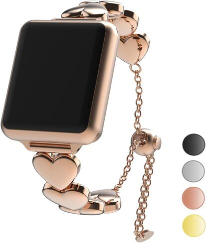 متوافق مع Apple Watch Band Woman Man 41mm 40mm 38mm 44mm 45mm 42mm Ultra 49mm ، Love of Heart Steel Steel Metal Metal Bangle Banglet Series Iwatch Series 9 8 7 6 5 4 3 2 in Kuwait