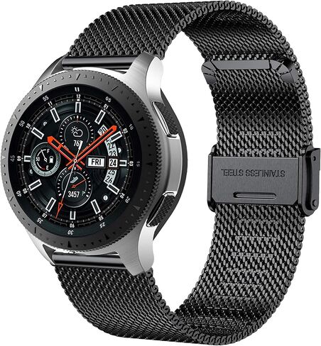 Watch Bands for Galaxy Watch 46mm/Galaxy Watch 3 45mm/Gear S3 Frontier/Classic Band, 22mm Mesh Stainless Steel Watch band for Garmin Vivoactive 4 45mm,Fossil Gen 5 Carlyle hr/Garrett in Kuwait