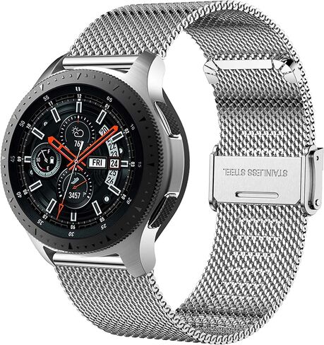 Watch Bands for Galaxy Watch 46mm/Galaxy Watch 3 45mm/Gear S3 Frontier/Classic Band, 22mm Mesh Stainless Steel Watch band for Garmin Vivoactive 4 45mm,Fossil Gen 5 Carlyle hr/Garrett in Kuwait