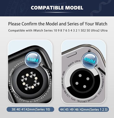 Binlun متوافق مع شريط Apple Watch 42mm 44mm 45mm 46mm 49mm 49 مم من الجلد الشمع والسيليكون هجين حزام ملائم لـ iWatch Ultra Ultra2 SE SE2 10/9/8/7/6/5/4/3/2/1 (بني فاتح) in Saudi Arabia