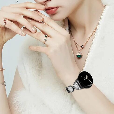 Fitturn bling Band متوافق مع Google Pixel Watch 3 41 مم/مشاهدة 2 ، استبدال المجوهرات الماس المعدنية المعصم المعصم حزام أنيق ، سوار فاخر من الفولاذ المقاوم للصدأ للنساء in Kuwait