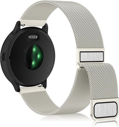 Vancle Metal Bands - Compatible with Garmin Vivoactive 5, 3, Venu 2 Plus, Sq, Venu, Vivomove Sport, Forerunner 645 / 245 Music - Stainless Steel Replacement Strap for Women & Men in Saudi Arabia