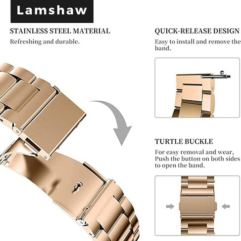 Compatible with iTouch Sport 4 Bands, 20mm Stainless Steel Metal Replacement Strap Bracelet Compatible with iTouch Sport 4 / Sport 3 / AIR 3 40MM Smartwatch in Kuwait