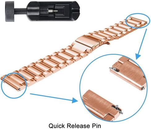 Compatible with iTouch Sport 4 Bands, 20mm Stainless Steel Metal Replacement Strap Bracelet Compatible with iTouch Sport 4 / Sport 3 / AIR 3 40MM Smartwatch in Kuwait