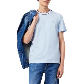 Lacoste Men's Piqué Stripe Collar T-Shirt