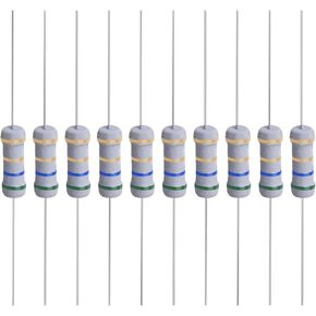 YOKIVE 50 Pcs Metal Oxide Film Resistors, Axis Lead Resistor, Keep Normal Circuit Operation, Great for Electric Power Equipment (Grey, 1W, 180 Ohm) in Kuwait