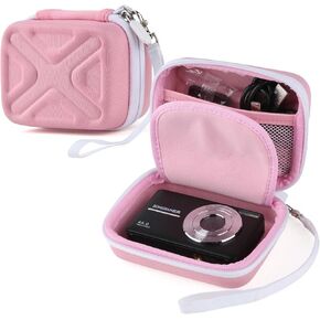 Digital Camera Case Compatible with AbergBest 21 Mega Pixels 2.7" LCD Rechargeable HD/Kodak Pixpro/Canon PowerShot ELPH 180/190/Sony DSCW800/DSCW830 Cameras, Travel Carrying Protective Case for Camera