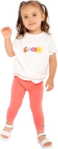 Baby & Toddler Capri Leggings Soft Cotton Stretch Everyday Wear | Elastic Waist, 95% Cotton, Breathable, 3M–5T in Saudi Arabia