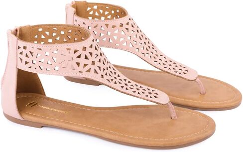 Women's Thong Flat Sandals T-Strap Sandals Ankle Strap Strappy Sandals Summers Sandals in Kuwait