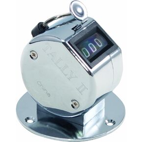 Bates 9841000 Tally I Hand Model Tally Counter, Registers 0-9999, Chrome