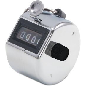 Bates 9841000 Tally I Hand Model Tally Counter, Registers 0-9999, Chrome