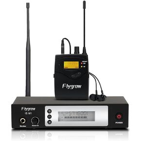 Pro UHF Wireless in Ear Monitor System, Metal IEM Stereo System Transmitter and Bodypack Receiver, 80 Adjustable Frequencies,164ft Range, Ideal for Studio, Guitar, Band Performance