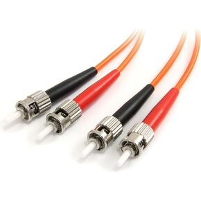 StarTech.com 1m Fiber Optic Cable - Multimode Duplex 62.5/125 - LSZH - ST/ST - OM1 - ST to ST Fiber Patch Cable (FIBSTST1)