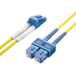 كابل تصحيح الألياف 30M OS2 LC إلى LC، وصلة ألياف SFP أحادية الوضع، دوبلكس LC-LC 9/125um، LSZH، 98 قدمًا، لجهاز الإرسال والاستقبال 1G/10G SMF SFP، جهاز التوجيه، شبكات الألياف والمزيد، متاح 0.5 م - 100 م