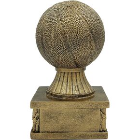 Decade Awards Basketball Action Pedestal Trophy 6 Inch Tall | Basketball Award | A Golden Tribute to The Warriors of The Court | Uniquely Crafted Hoops Award - Engraved Plate on Request