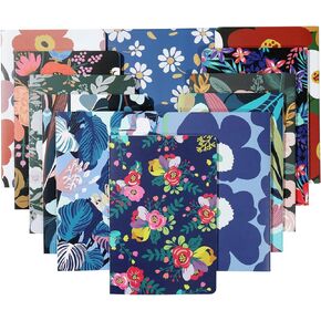12 Pack Flower Design Dot Grid Notebook Journals Bulk for Traveler, Student and Office, Composition Subject Sketchbook Notebooks with Dotted Grid Paper, 80GSM, 30 Sheets,5.5x 8.3 inch, A5 Size