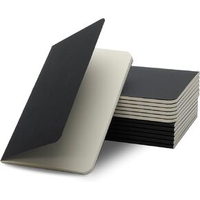 TWONE Pocket Notebook, 12 Pack Softcover Small Notebook for Taking Notes, Ruled Paper, 30 Sheets, 3-1/2" x 5-1/2", Kraft Brown Cover