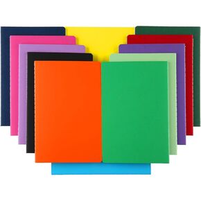 12 PCS Colorful Notebook Journals Bulk, Lined Paper, College Ruled, 60 Pages, 5.5"x8.3", A5 Size, Travel Journal Set for Travelers, Students and Office, Writing Diary Subject Notebooks Planner