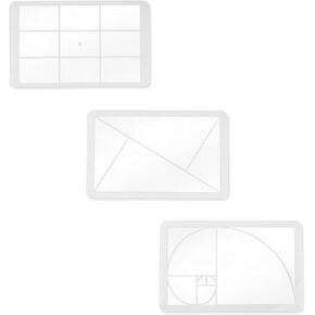 Golden Ratio, Fibonacci & Rule of Thirds Composition Tool Credit Card-Sized View Finder/Viewer for Photography, Painting, Drawing - Fits in Wallet